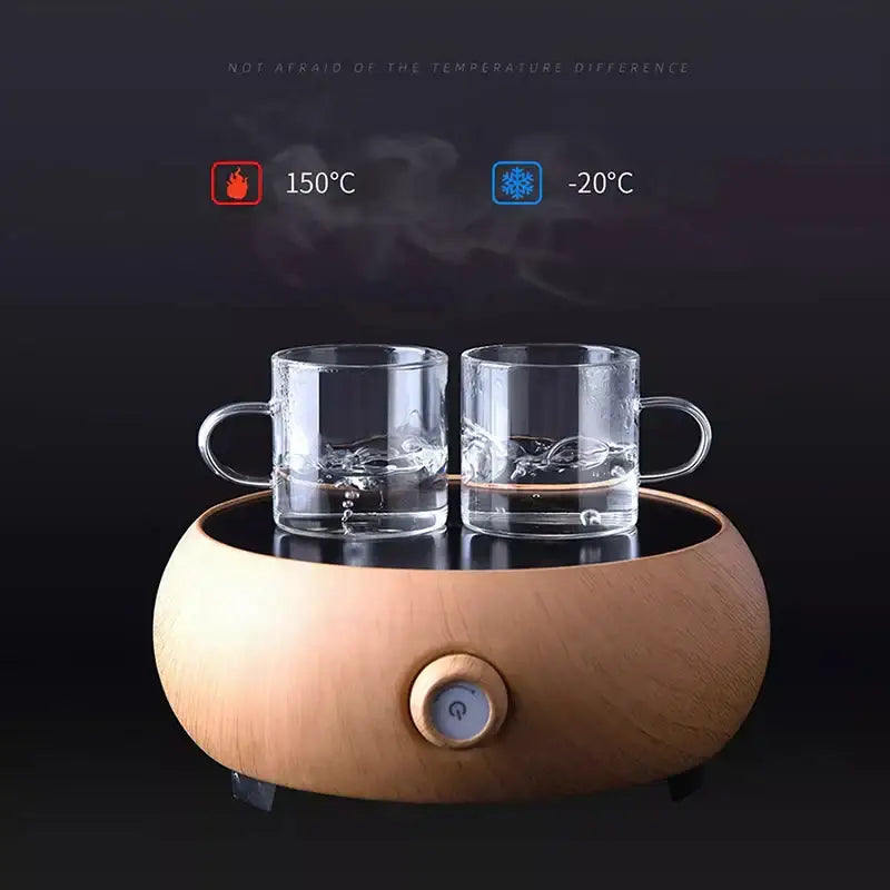 Clear Glass Tea Cup Set