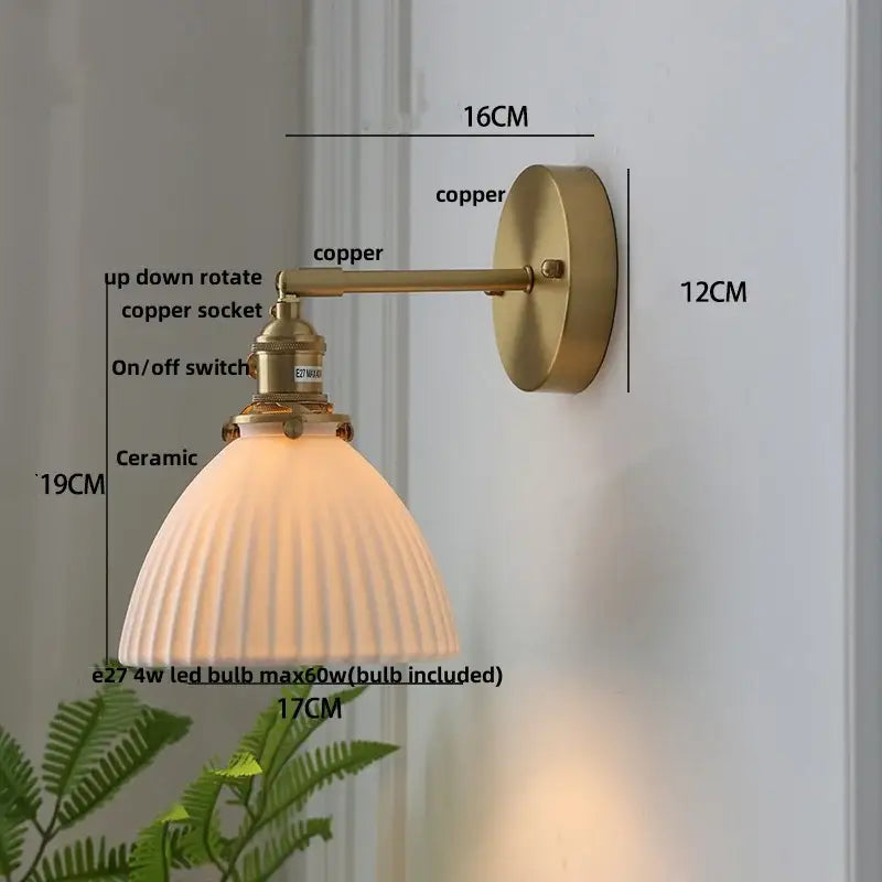 Copper Herringbone Wall Sconce