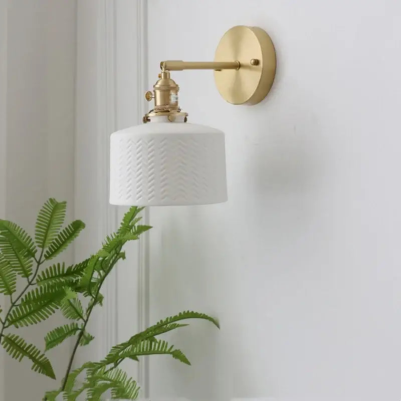 Copper Herringbone Wall Sconce