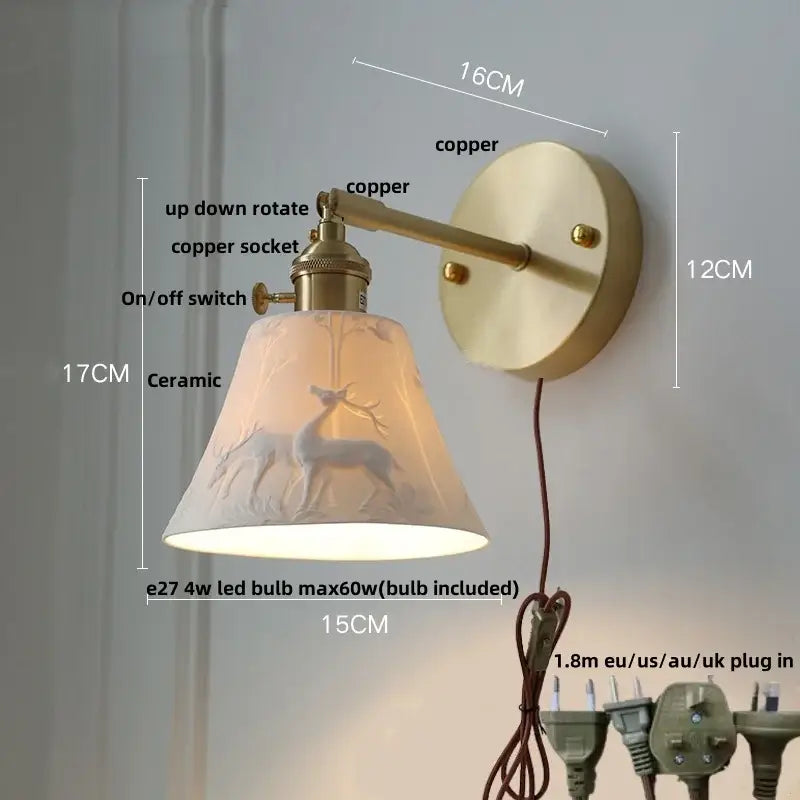 Copper Herringbone Wall Sconce