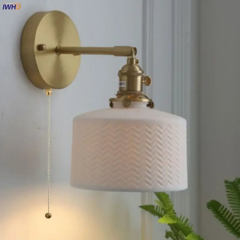 Copper Herringbone Wall Sconce