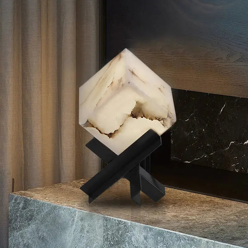 Marble Cube Table Lamp