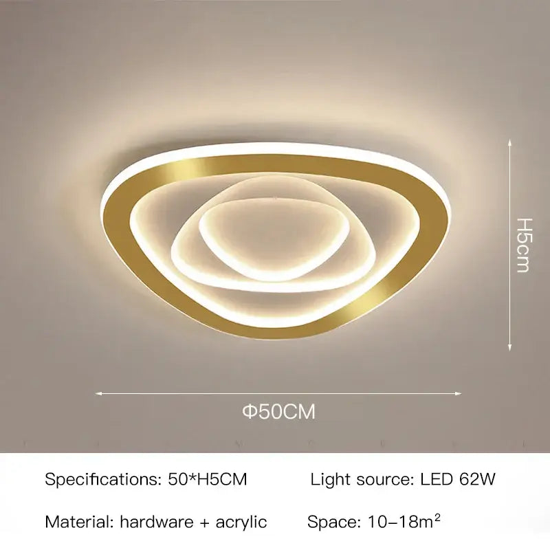Gold Ironware LED Ceiling Chandelier