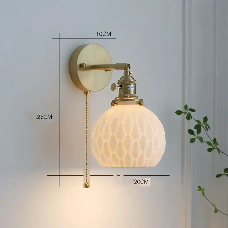 Brass Honeycomb Wall Sconce