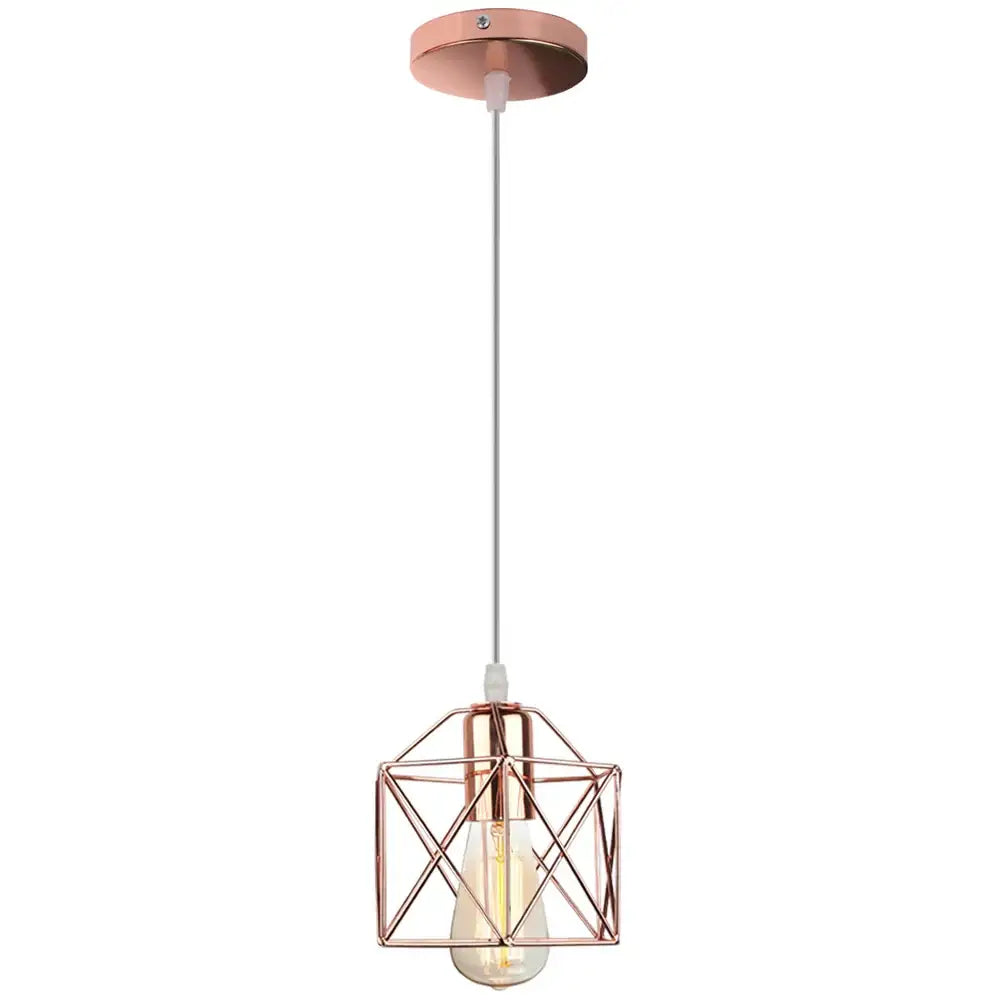 Black Cage Pendant Light Nordic Industrial Style