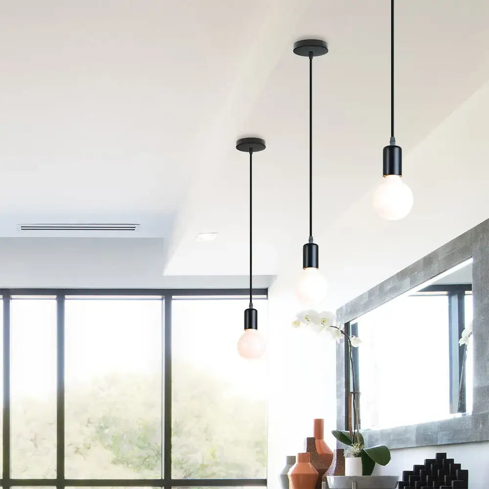 Black Cage Pendant Light Nordic Industrial Style