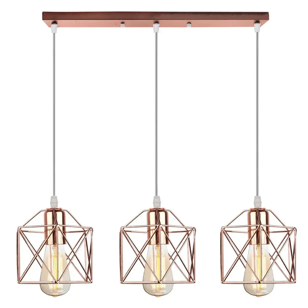 Black Cage Pendant Light Nordic Industrial Style