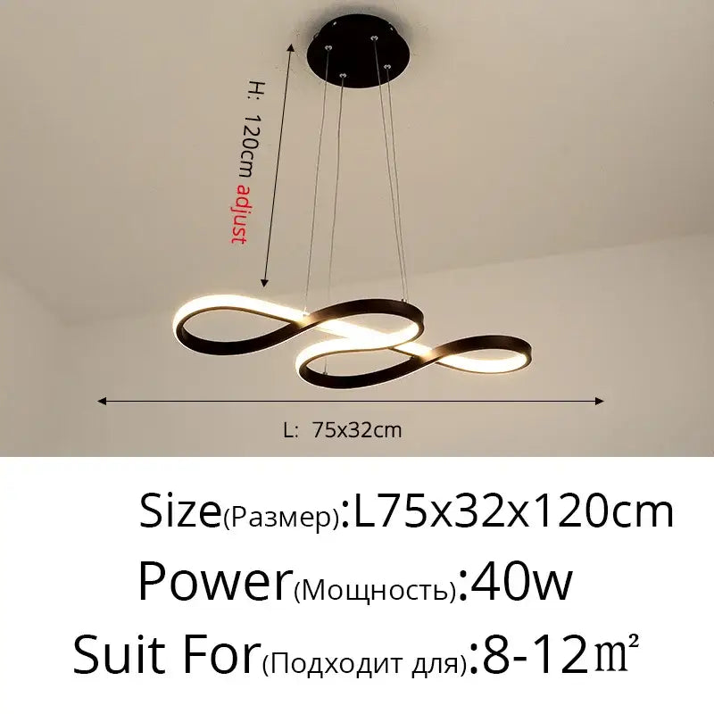 Gold Infinity LED Pendant
