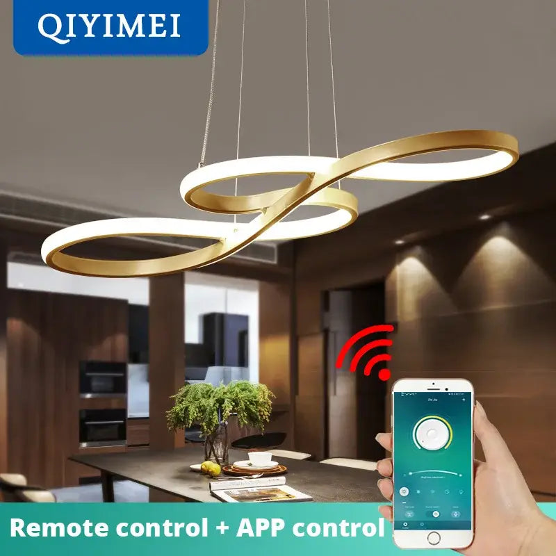 Gold Infinity LED Pendant