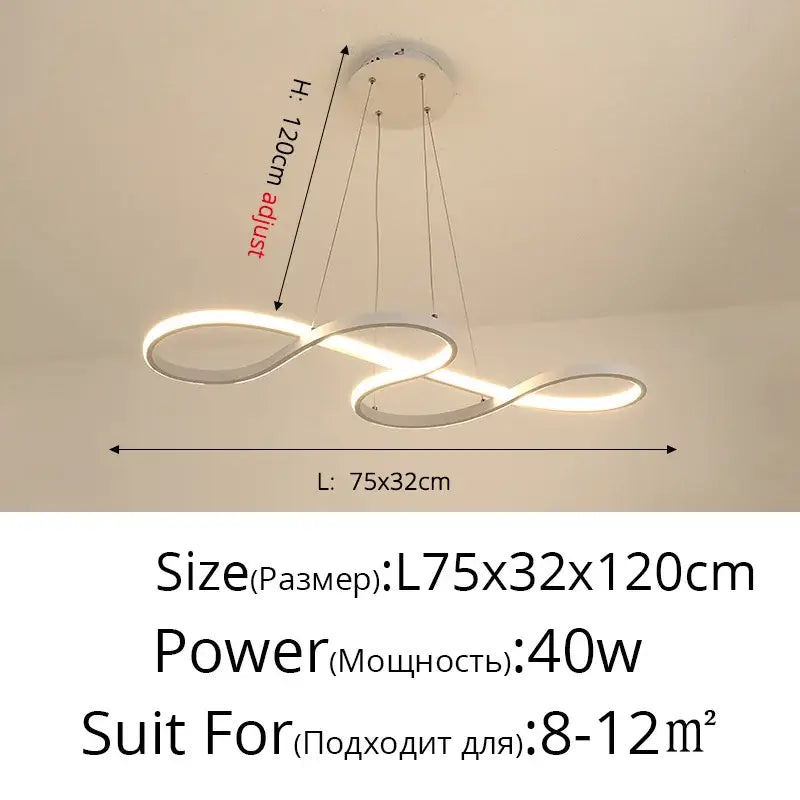 Gold Infinity LED Pendant