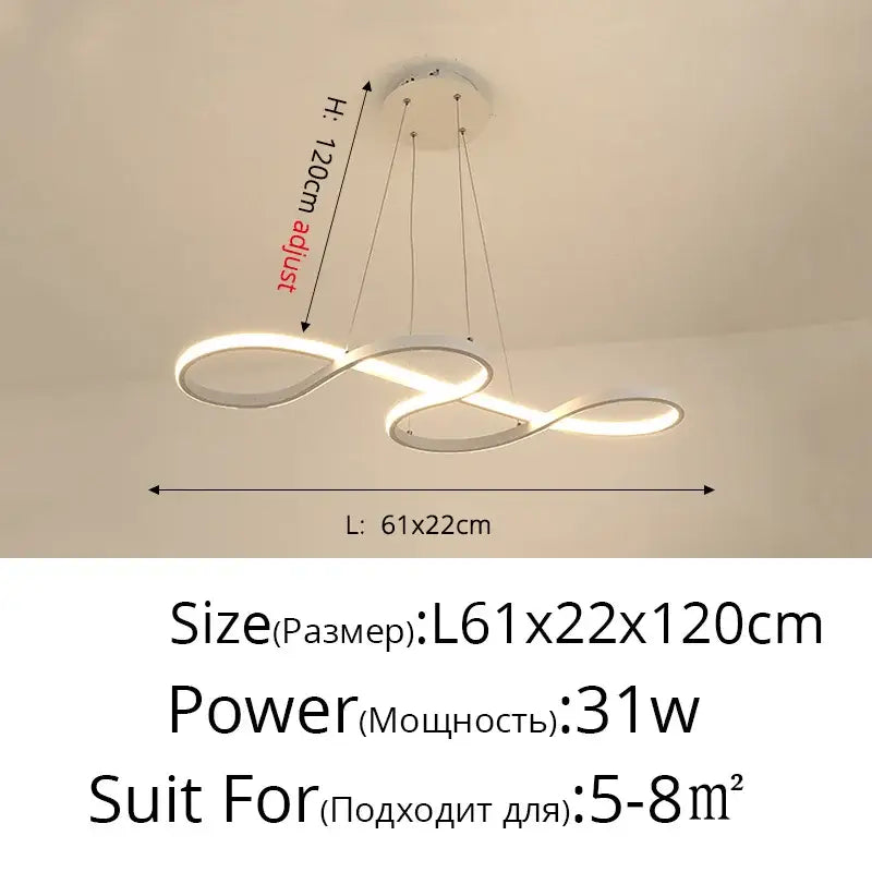 Gold Infinity LED Pendant
