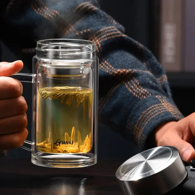 Glass Tea Cup with Filter
