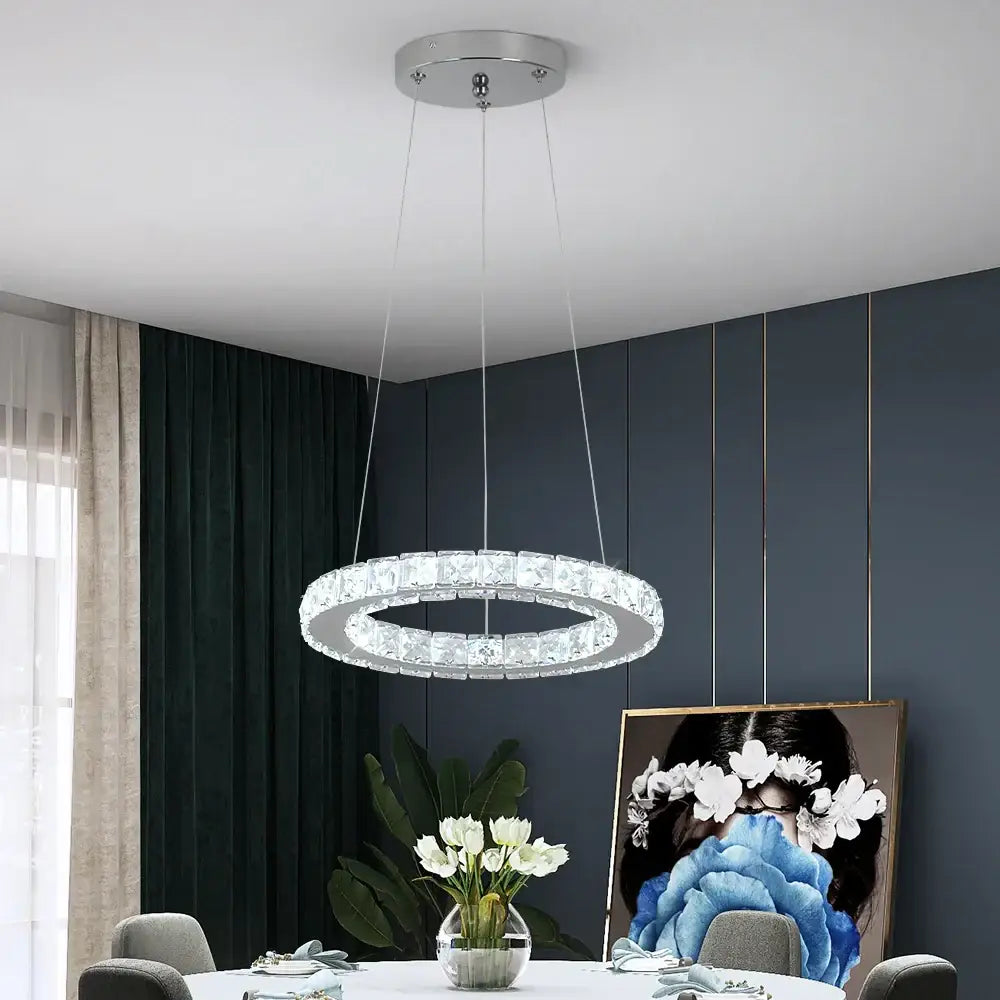Crystal Ring LED Chandelier