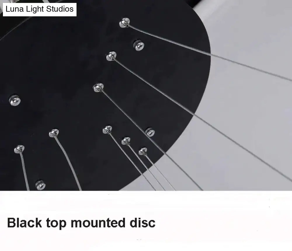 Black Ring LED Four-Ring Dimmable Pendant