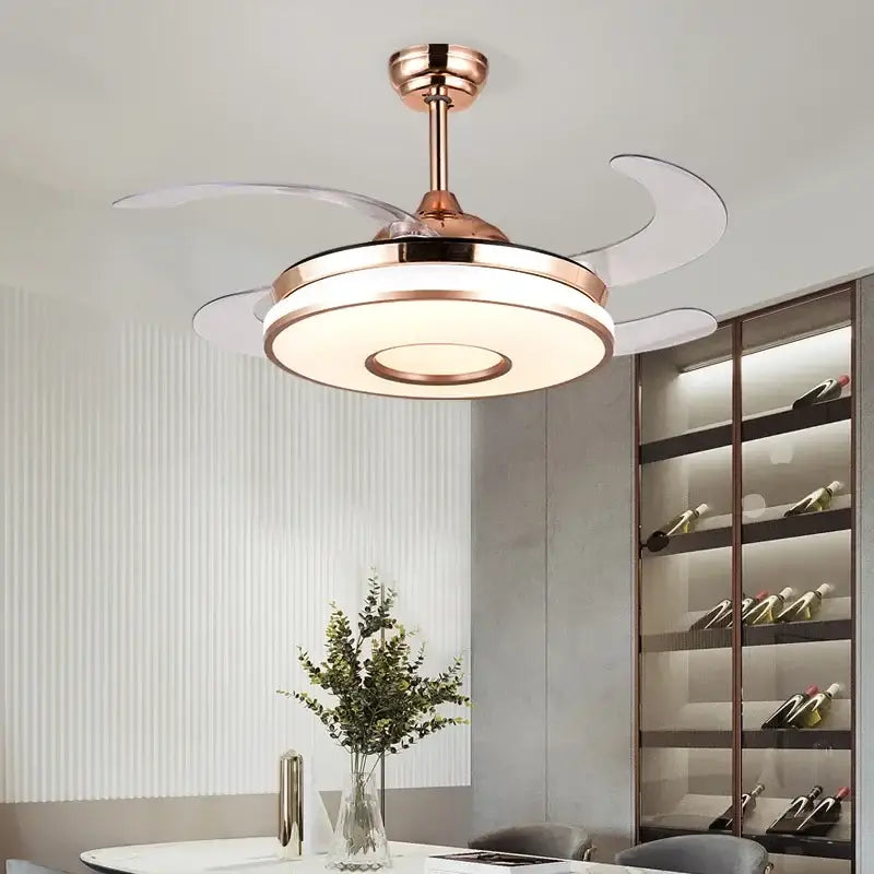 Gold Invisible Ceiling Fan