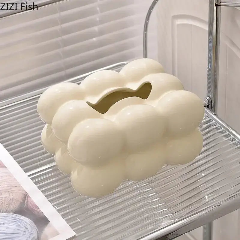 Blue Ceramic Tissue Box
