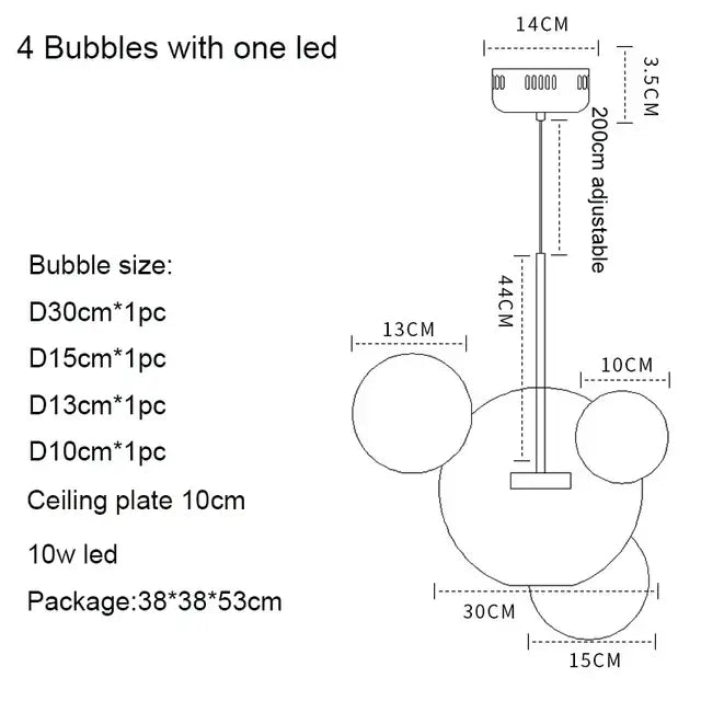 Colorful Glass Ball Pendant