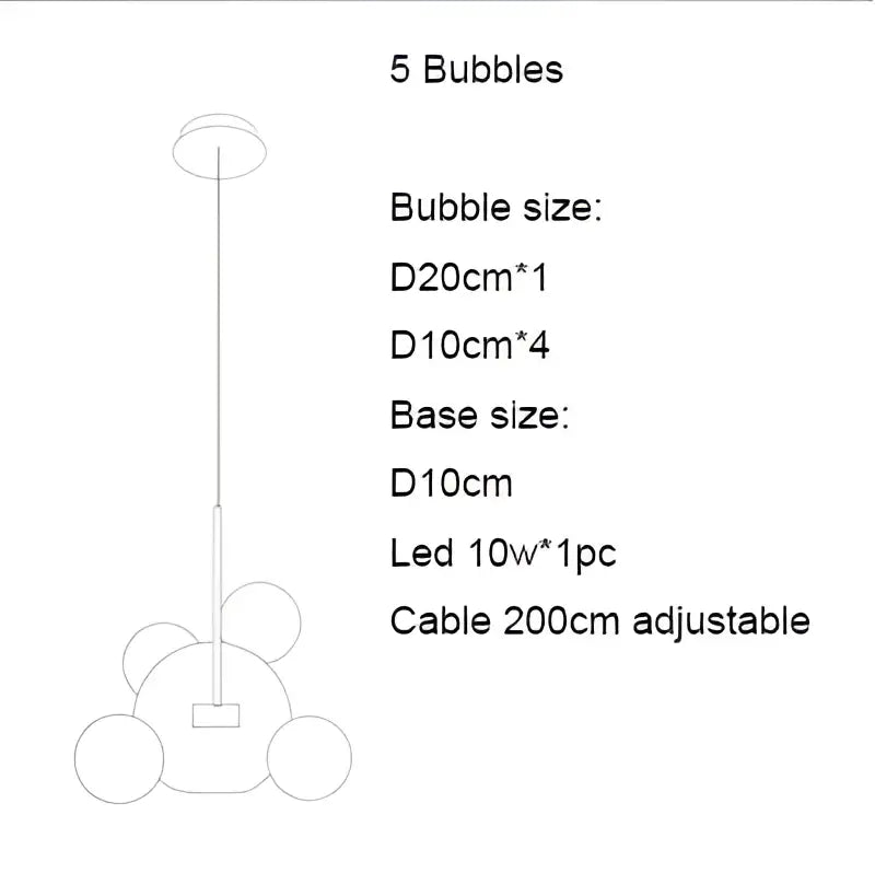 Colorful Glass Ball Pendant