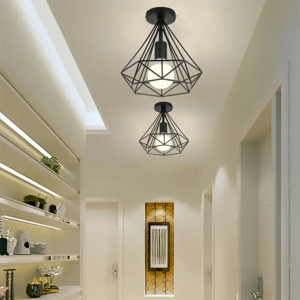 Iron Cage Ceiling Lamp