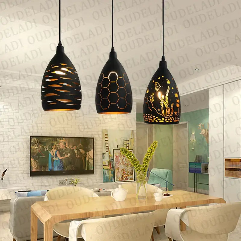 Iron Cage Pendant Light Dia14.5cm for Dining