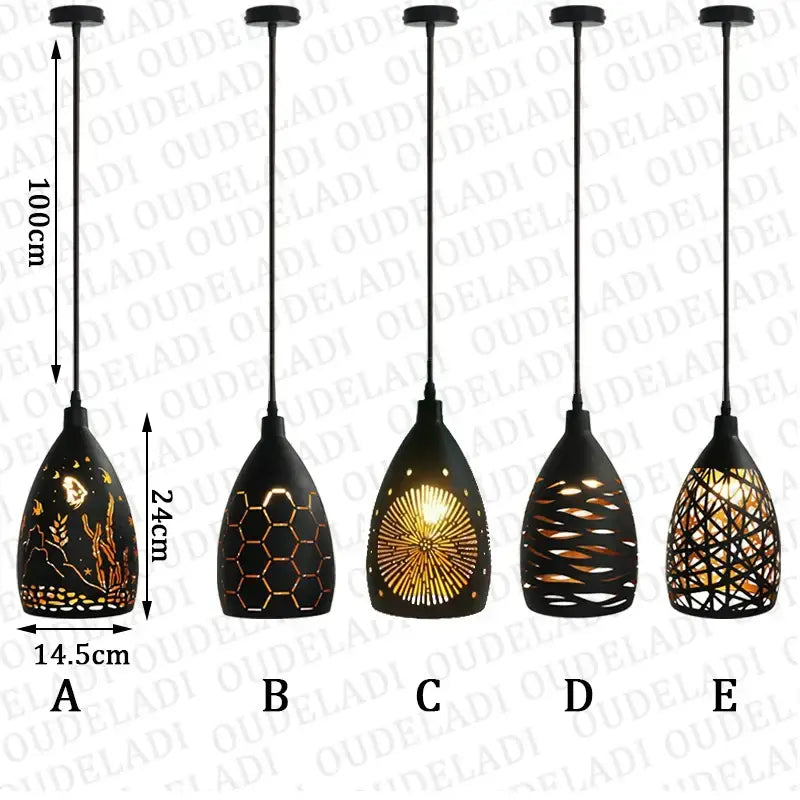 Iron Cage Pendant Light Dia14.5cm for Dining