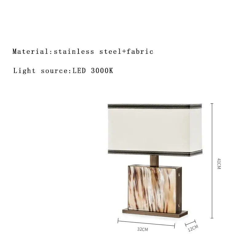 Metallic Beige Table Lamp