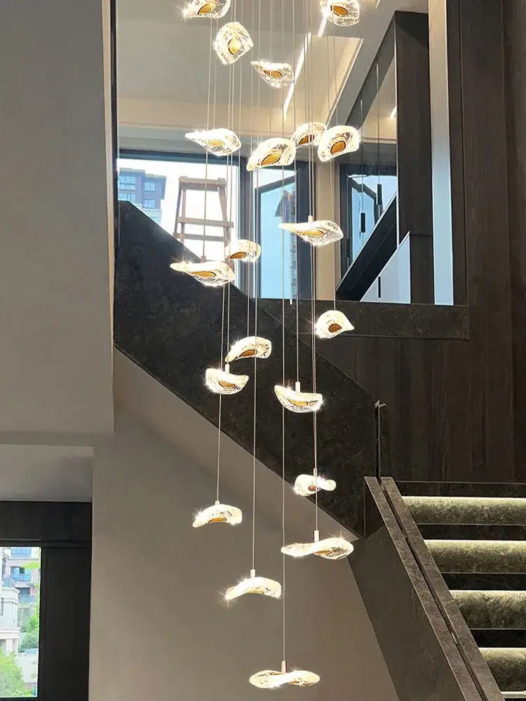 Crystal Glass Staircase Chandelier