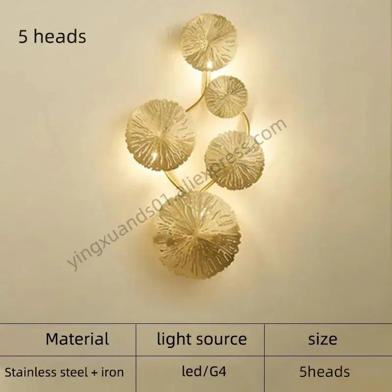 Gold Leaf Wall Sconce