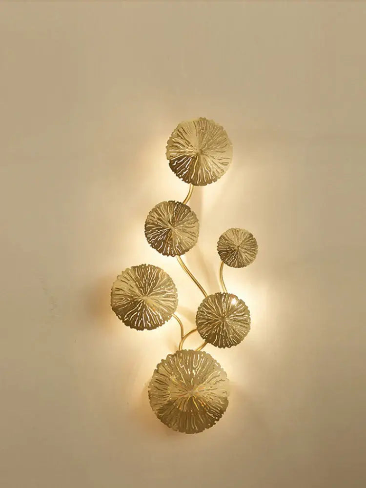 Gold Leaf Wall Sconce