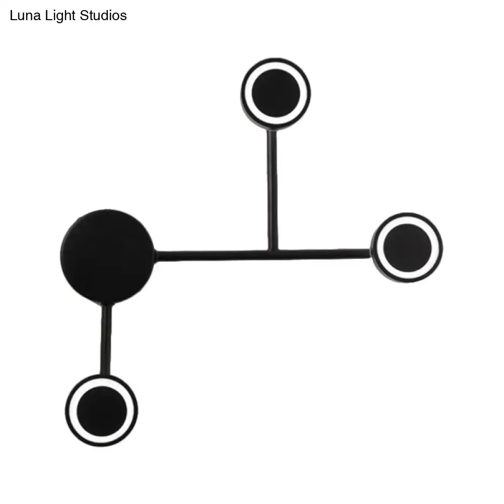 Black Industrial Warm LED Wall Sconce