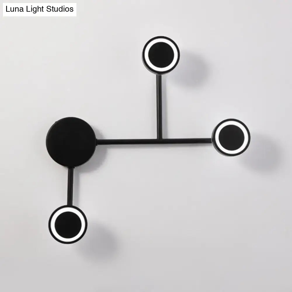 Black Industrial Warm LED Wall Sconce