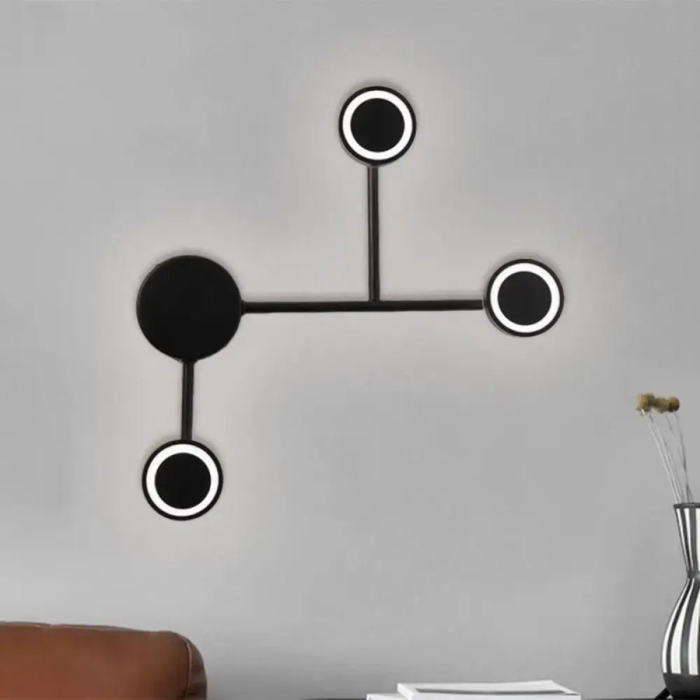 Black Industrial Warm LED Wall Sconce