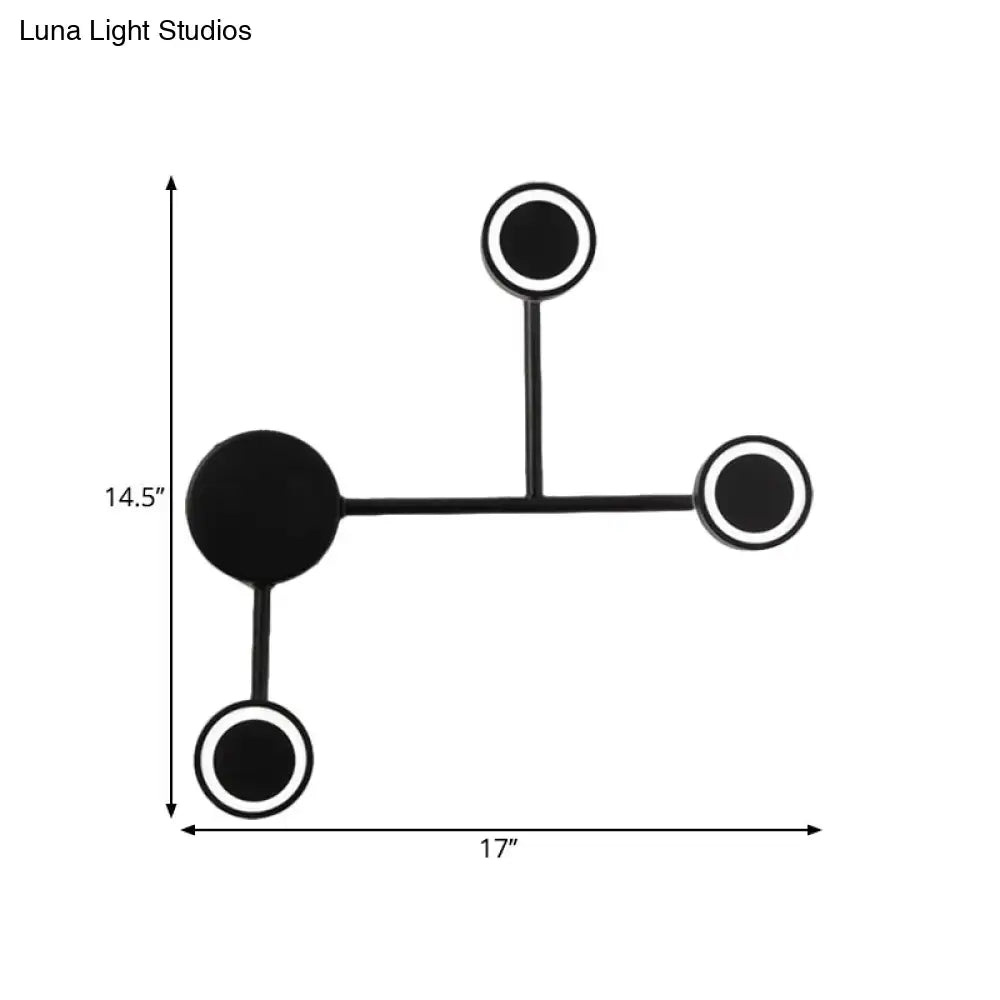 Black Industrial Warm LED Wall Sconce