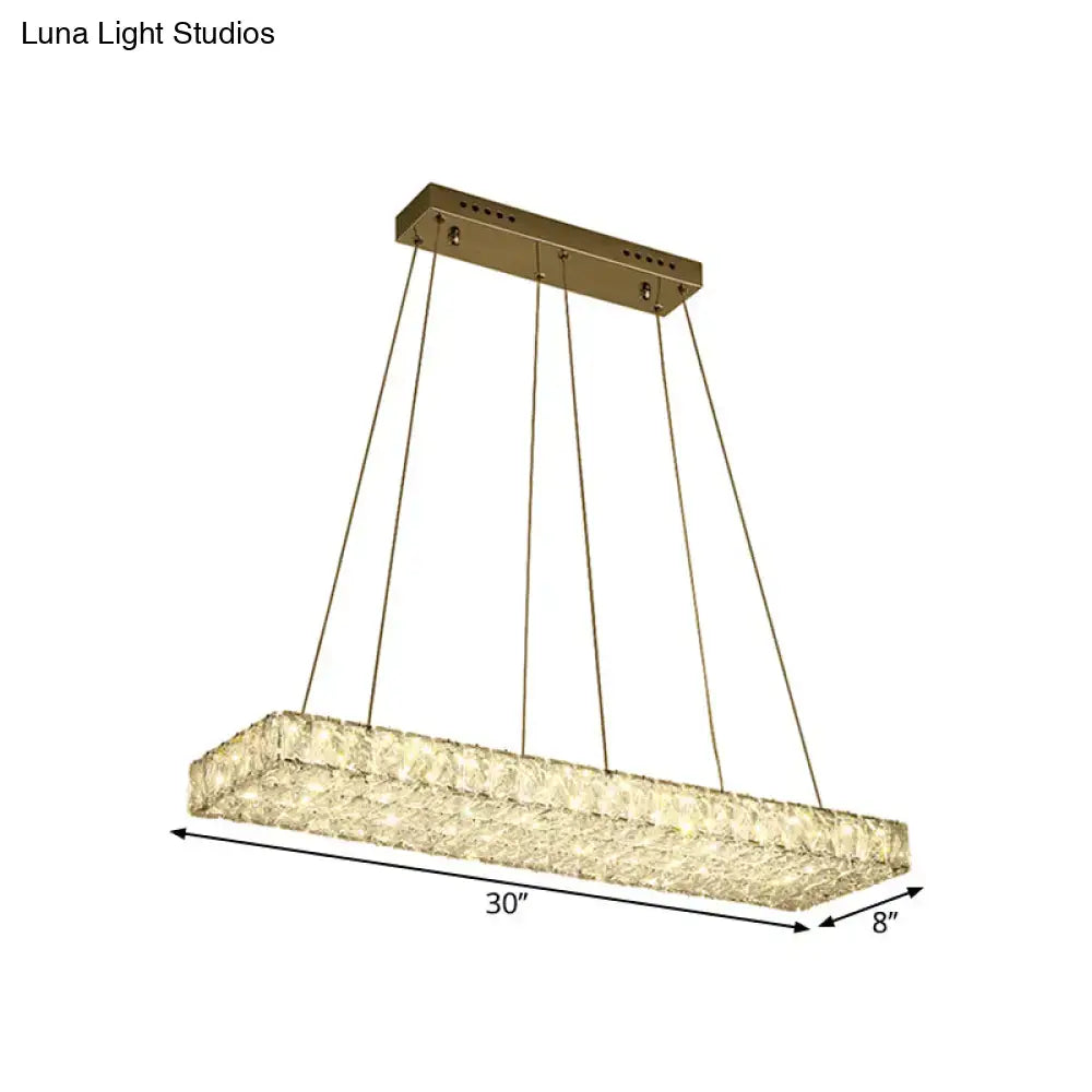 Clear Crystal Island Chandelier