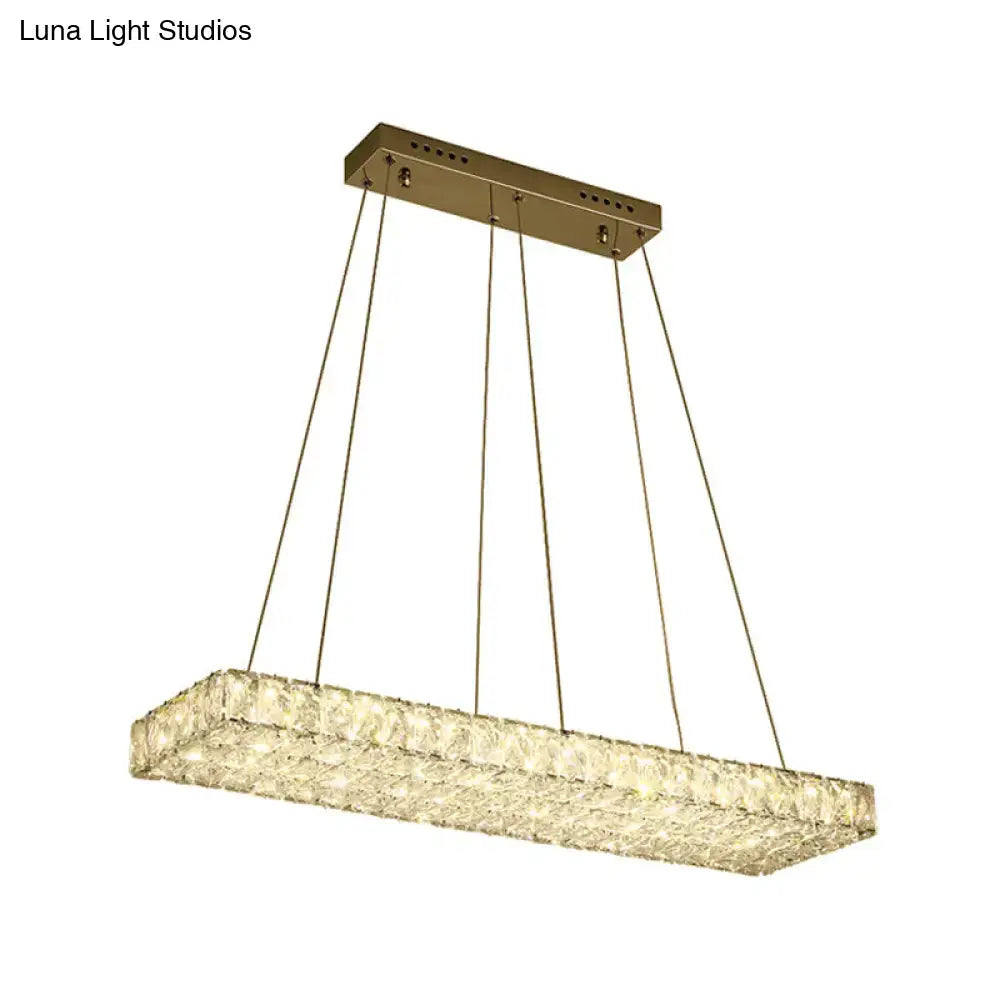 Clear Crystal Island Chandelier