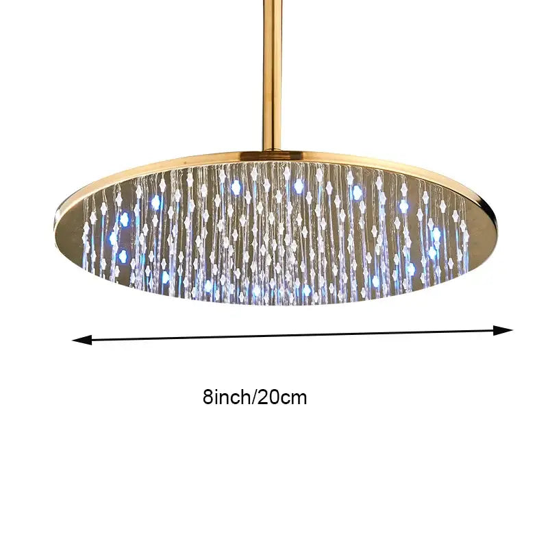 Gold Crystal Shower Head
