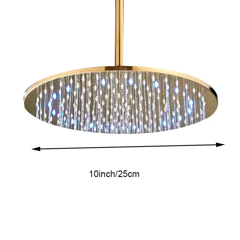 Gold Crystal Shower Head
