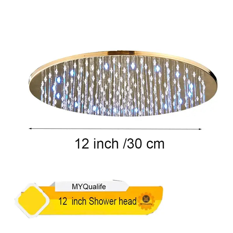 Gold Crystal Shower Head