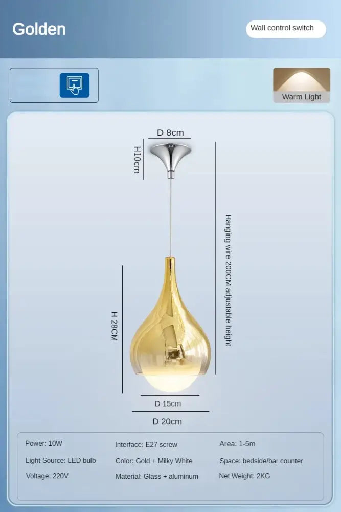 Gold Droplet Ceiling Chandelier