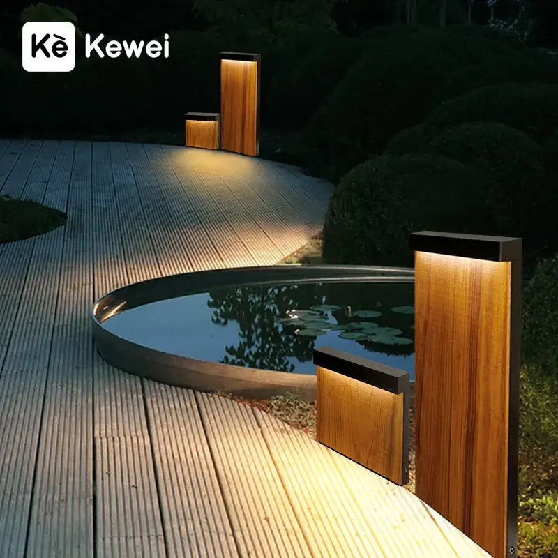 Wood Grain Pathway Light