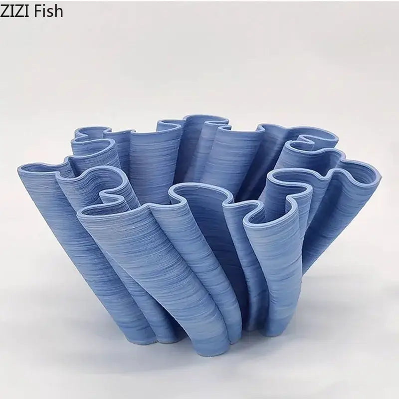 Blue Ceramic Bud Vase