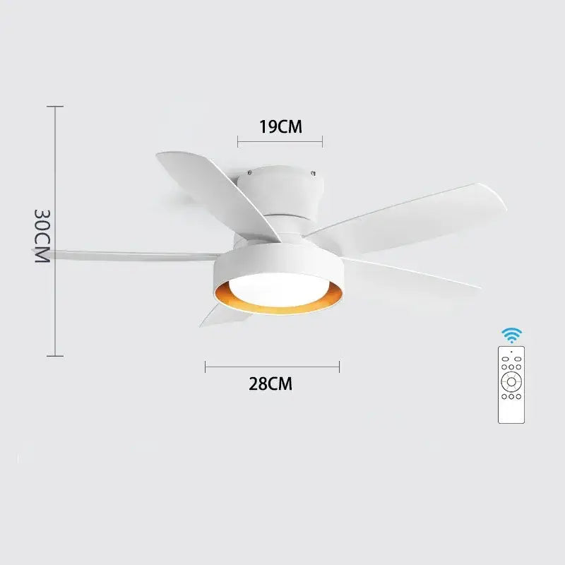Wood 5-Blade Ceiling Fan