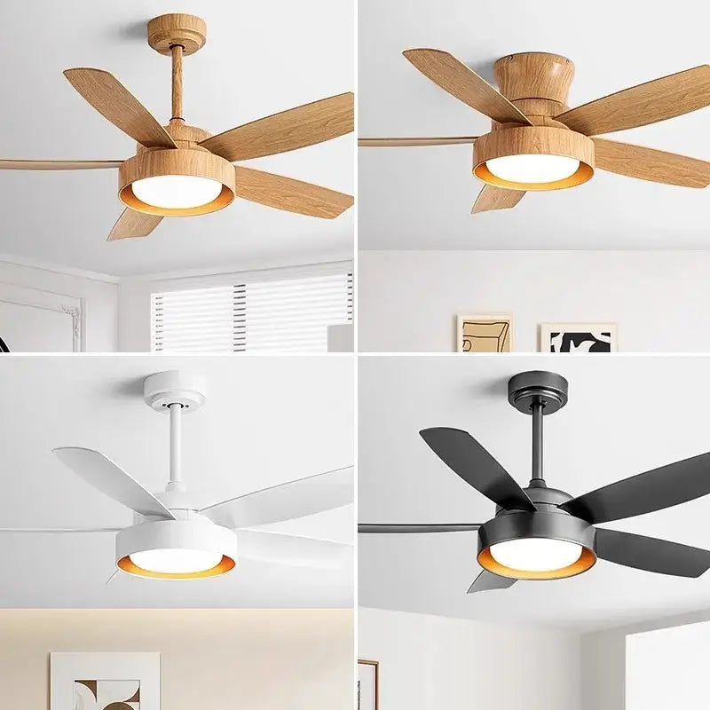 Wood 5-Blade Ceiling Fan