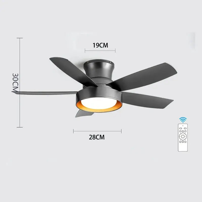 Wood 5-Blade Ceiling Fan