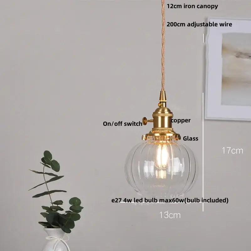 Teal Glass Pendant Light