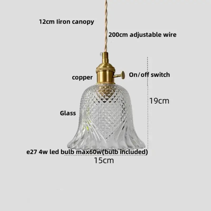 Teal Glass Pendant Light
