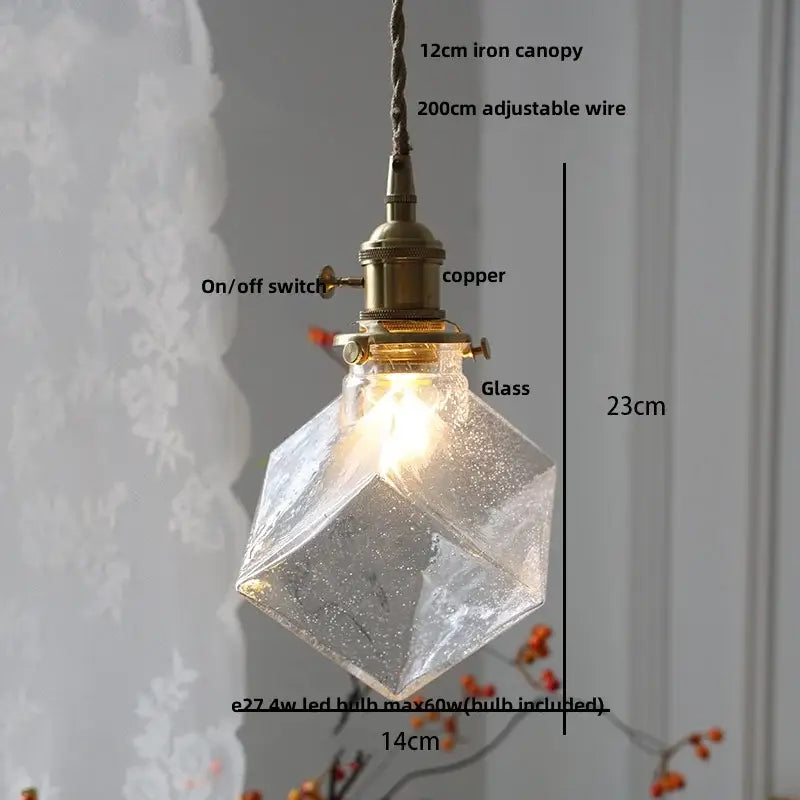 Teal Glass Pendant Light