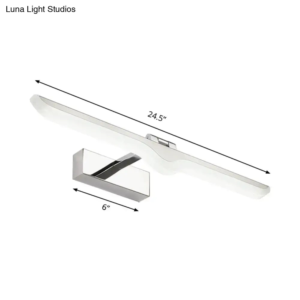 Nickel Acrylic Wall Sconce Linear Four-Size