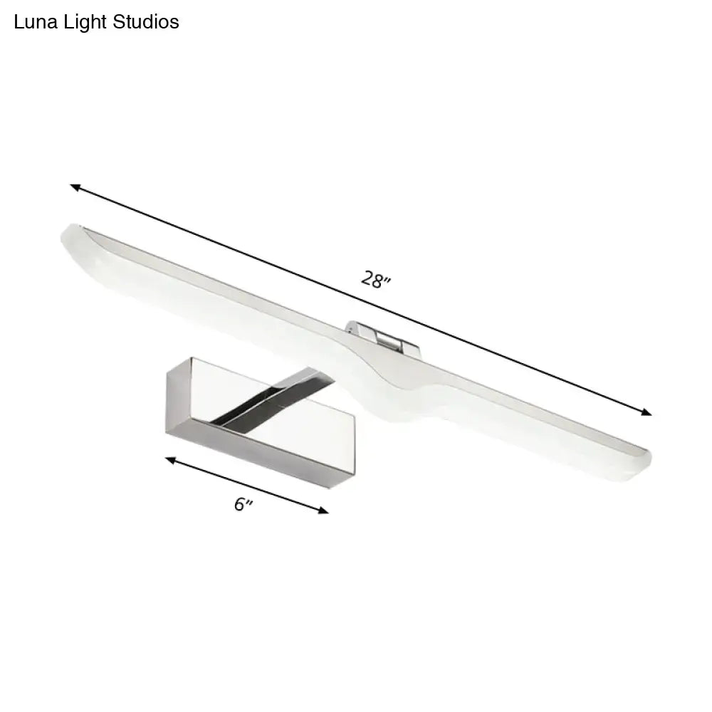 Nickel Acrylic Wall Sconce Linear Four-Size