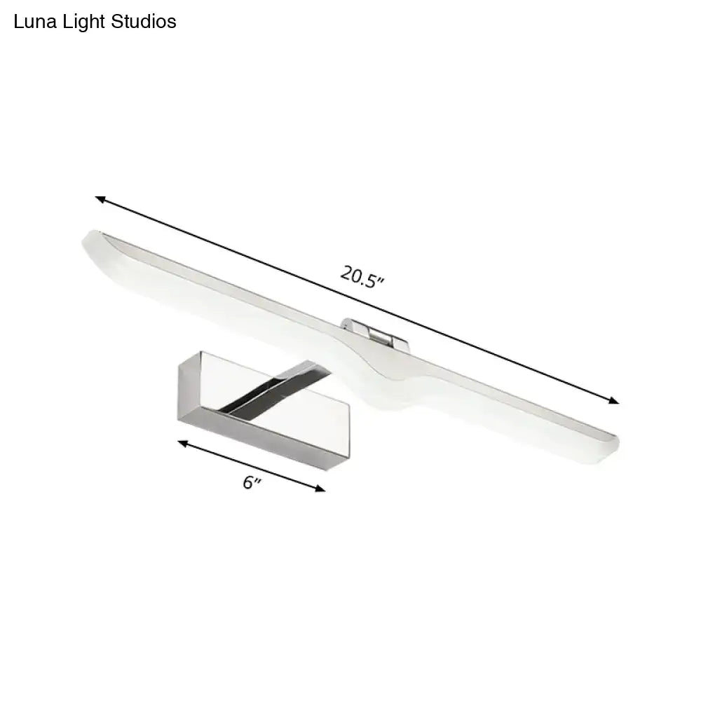 Nickel Acrylic Wall Sconce Linear Four-Size